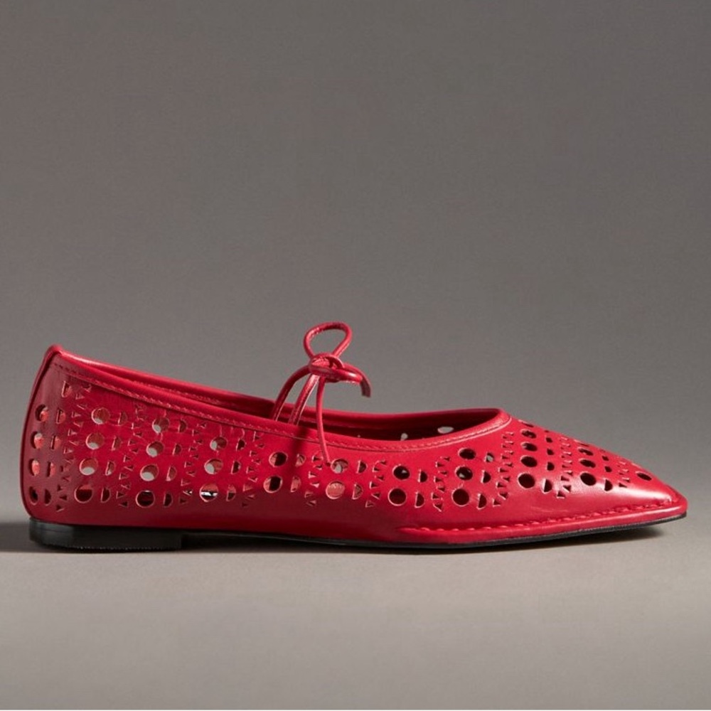 ALOHAS Sway Slit Leather Ballet Flats - Picture 2 of 9